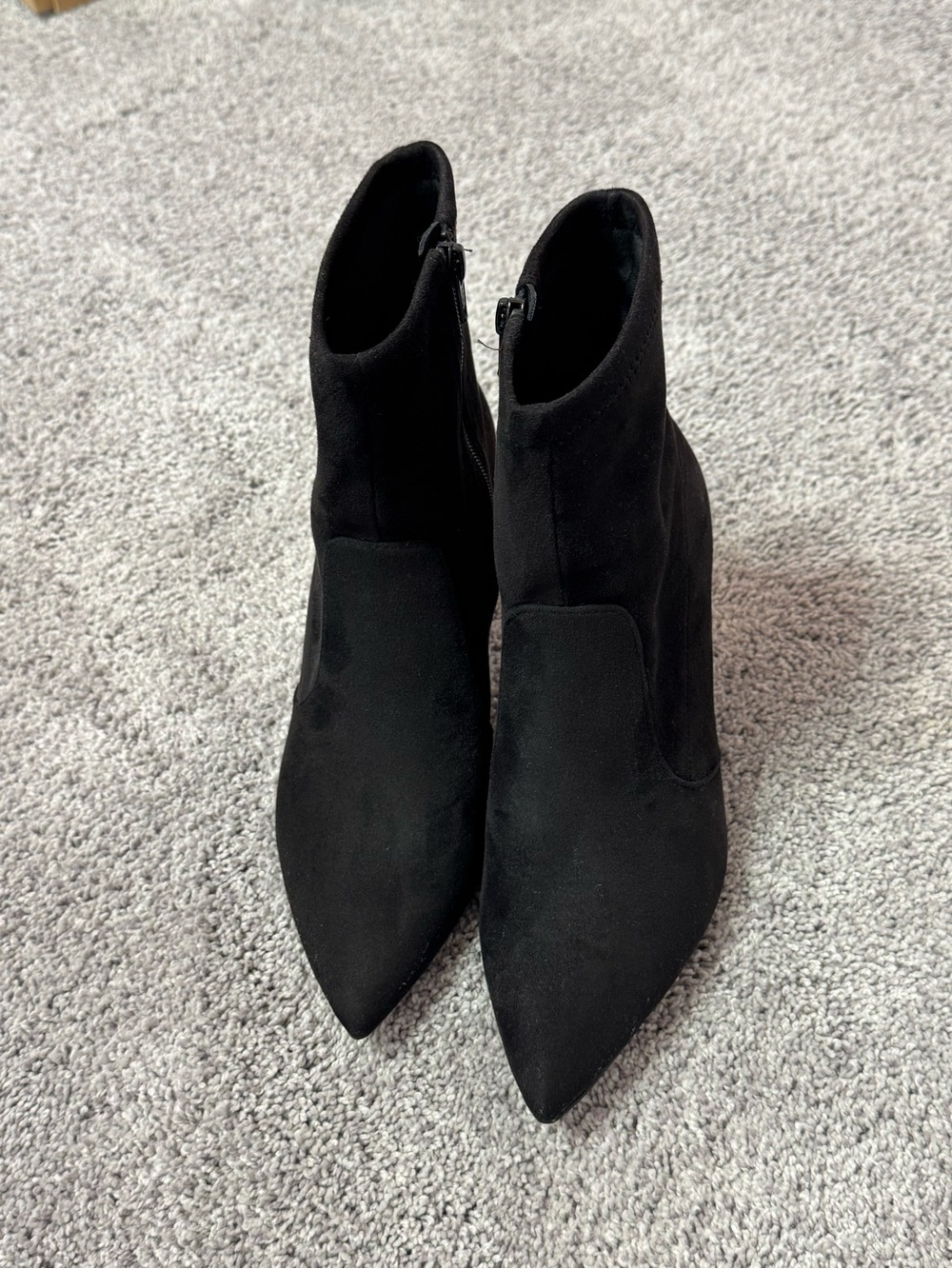Women's Black Pointed Toe Ankle Boots size 8 a new day